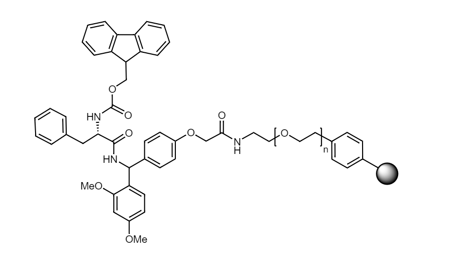 Fmoc-Phe Low Crosslinked Polystyrene-PEG S RAM Resin, 90 µm, Capacity 0.16-0.26 mmol/g