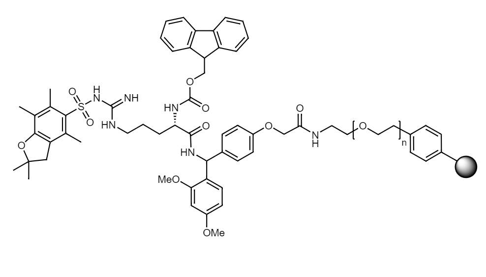 Fmoc-Arg(Pbf) Low Crosslinked Polystyrene-PEG S RAM Resin, 90 µm, Capacity 0.16-0.26 mmol/g