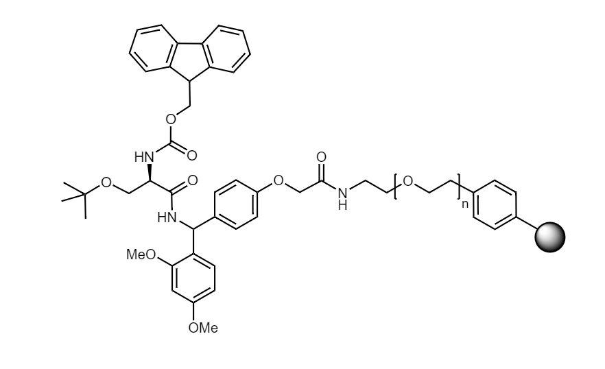 Fmoc-D-Ser(t-Bu) Low Crosslinked Polystyrene-PEG S RAM Resin, 90 µm, Capacity 0.16-0.26 mmol/g