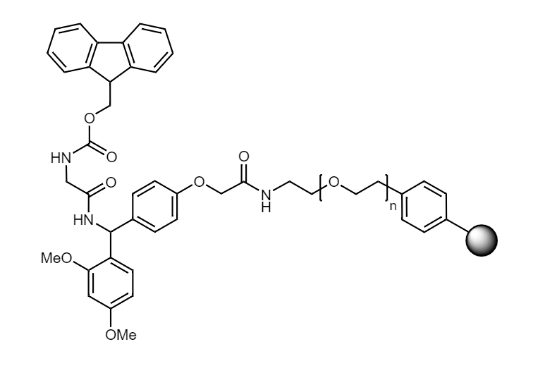 Fmoc-Gly Low Crosslinked Polystyrene-PEG S RAM Resin, 90 µm, Capacity 0.16-0.26 mmol/g