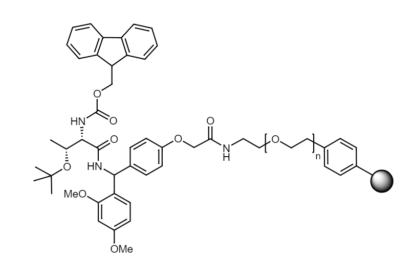 Fmoc-Thr(t-Bu) Low Crosslinked Polystyrene-PEG S RAM Resin, 90 µm, Capacity 0.16-0.26 mmol/g