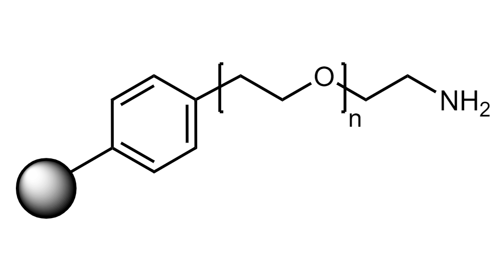 Low Crosslinked Polystyrene-PEG R NH2 Resin, 90 µm, Capacity 0.18-0.23 mmol/g