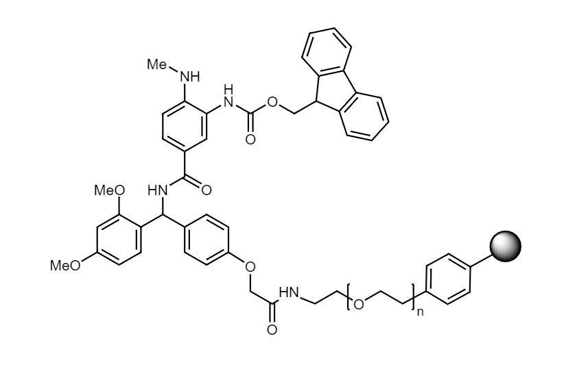 Low Crosslinked Polystyrene-PEG S Dawson MeDbz RAM Resin, 90 µm, Capacity 0.15-0.25 mmol/g