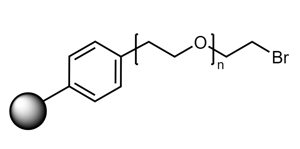 Low Crosslinked Polystyrene-PEG R Br, 90 µm, Capacity 0.18-0.22 mmol/g