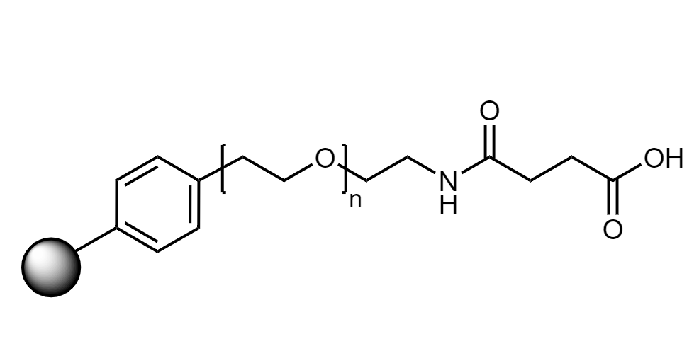 Low Crosslinked Polystyrene-PEG HL COOH, 110 µm, Capacity 0.3-0.6 mmol/g