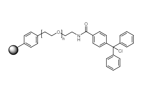 Low Crosslinked Polystyrene-PEG R TRT-Cl, 90 µm, Capacity 0.12-0.22 mmol/g