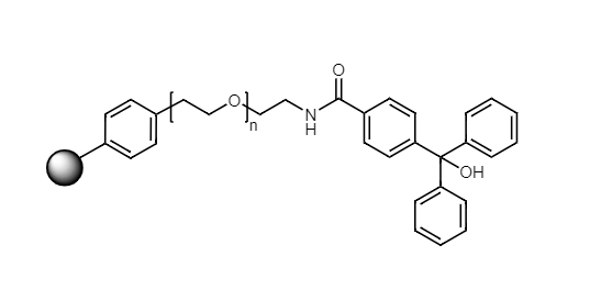 Low Crosslinked Polystyrene-PEG S TRT-OH, 90 µm, Capacity 0.2-0.3 mmol/g