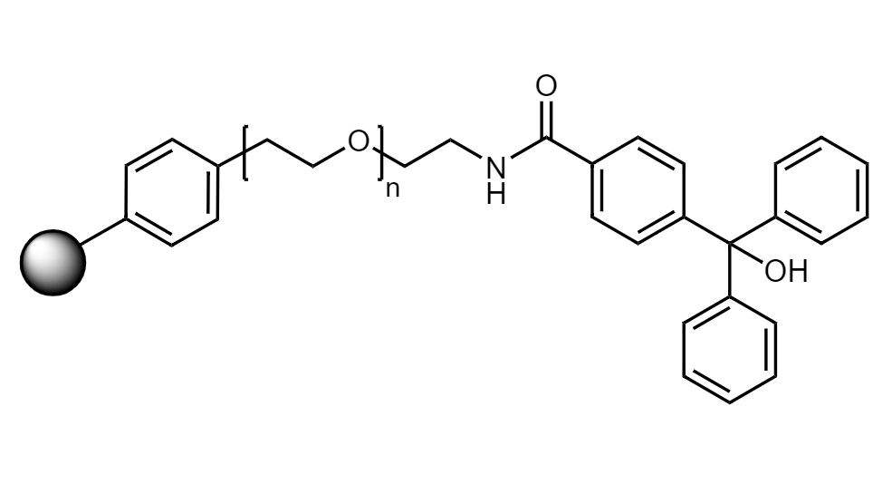 Low Crosslinked Polystyrene-PEG XV TRT-OH, 100-200 µm, Capacity 0.15-0.35 mmol/g