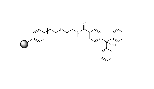Low Crosslinked Polystyrene-PEG HL TRT-OH, 75 µm, Capacity 0.3-0.5 mmol/g