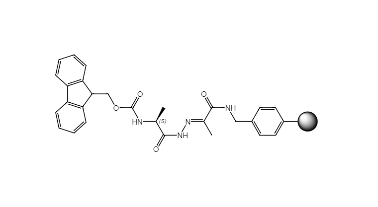 Fmoc-L-Ala-NHN=Pyv Resin, 100-200 Mesh, Loading ></noscript> 0.3 mmol/g, 1% DVB