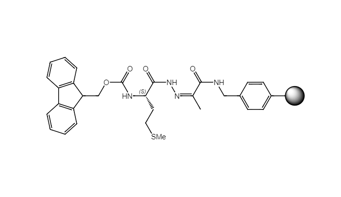 Fmoc-L-Met-NHN=Pyv Resin, 100-200 Mesh, Loading ></noscript> 0.3 mmol/g, 1% DVB