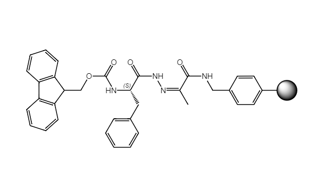Fmoc-L-Phe-NHN=Pyv Resin, 100-200 Mesh, Loading ></noscript> 0.3 mmol/g, 1% DVB
