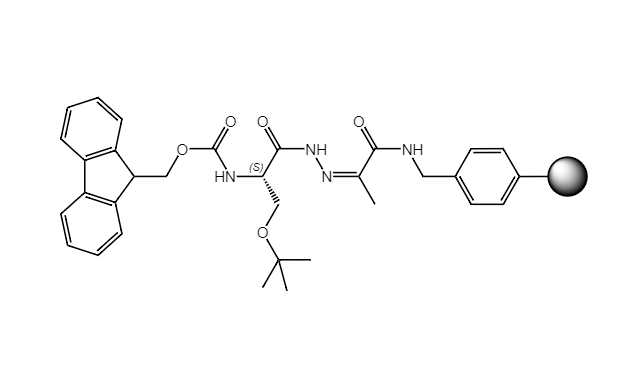 Fmoc-L-Ser(tBu)-NHN=Pyv Resin, 100-200 Mesh, Loading ></noscript> 0.3 mmol/g, 1% DVB