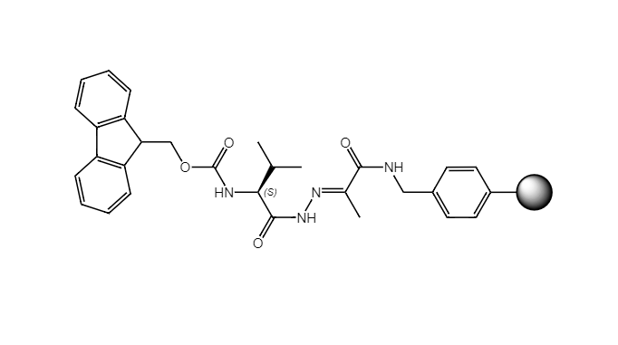 Fmoc-L-Val-NHN=Pyv Resin, 100-200 Mesh, Loading ></noscript> 0.3 mmol/g, 1% DVB